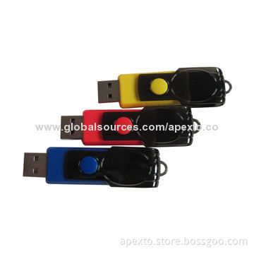 New Model Swivel USB Flash Drives with 8 and 16GB Storage Capacity, Free Data Pre-loading